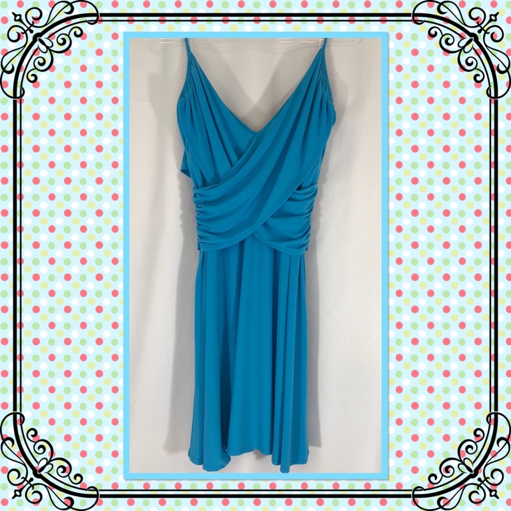 Essentials by A•B•S cross wrapped sheath sun dress